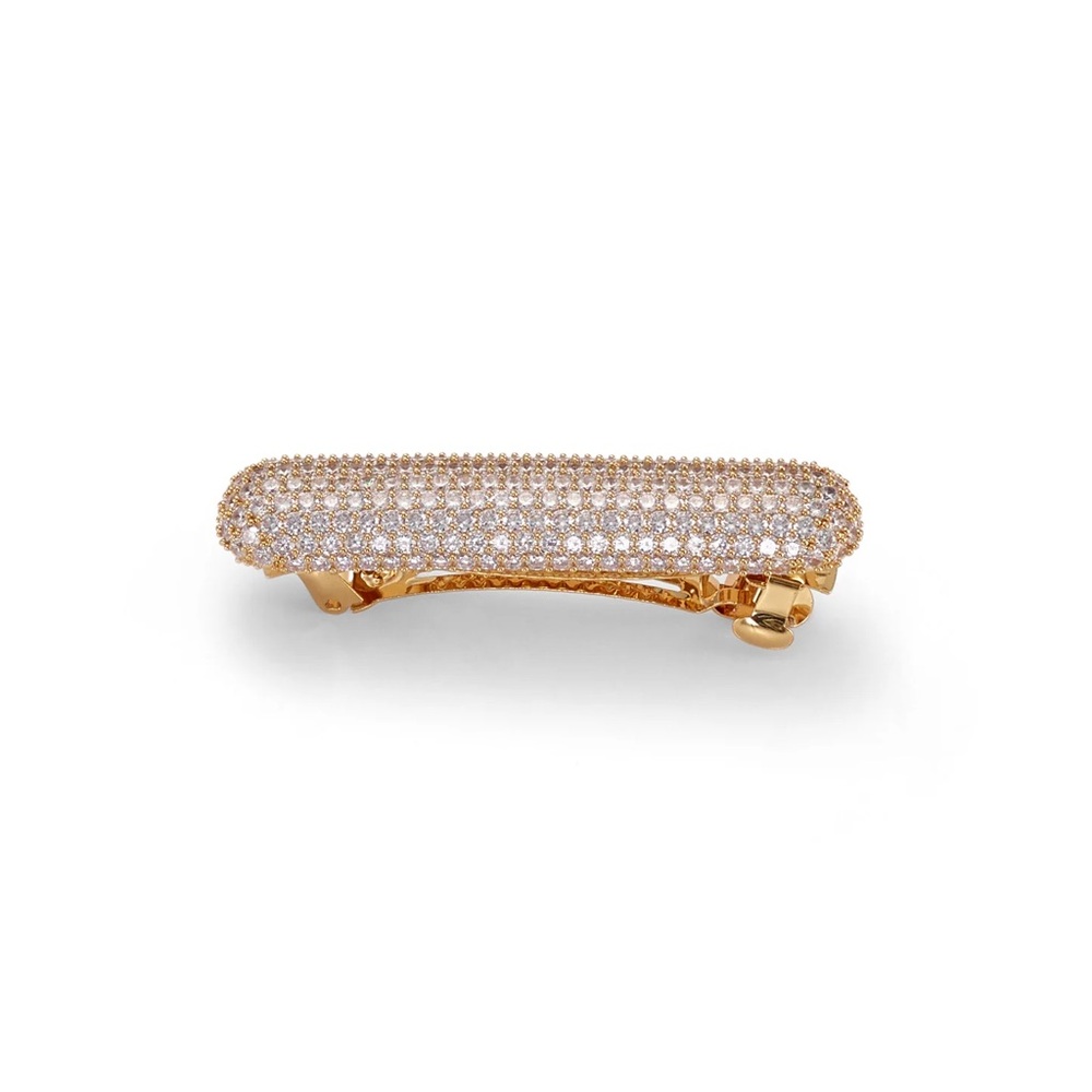 Lelet Gold Crystal Barrette Hair Clip